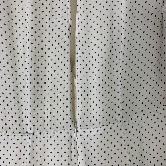 Reformation Womens Alcott short sleeve mini dress white black polka dot 12 - Picture 11 of 11